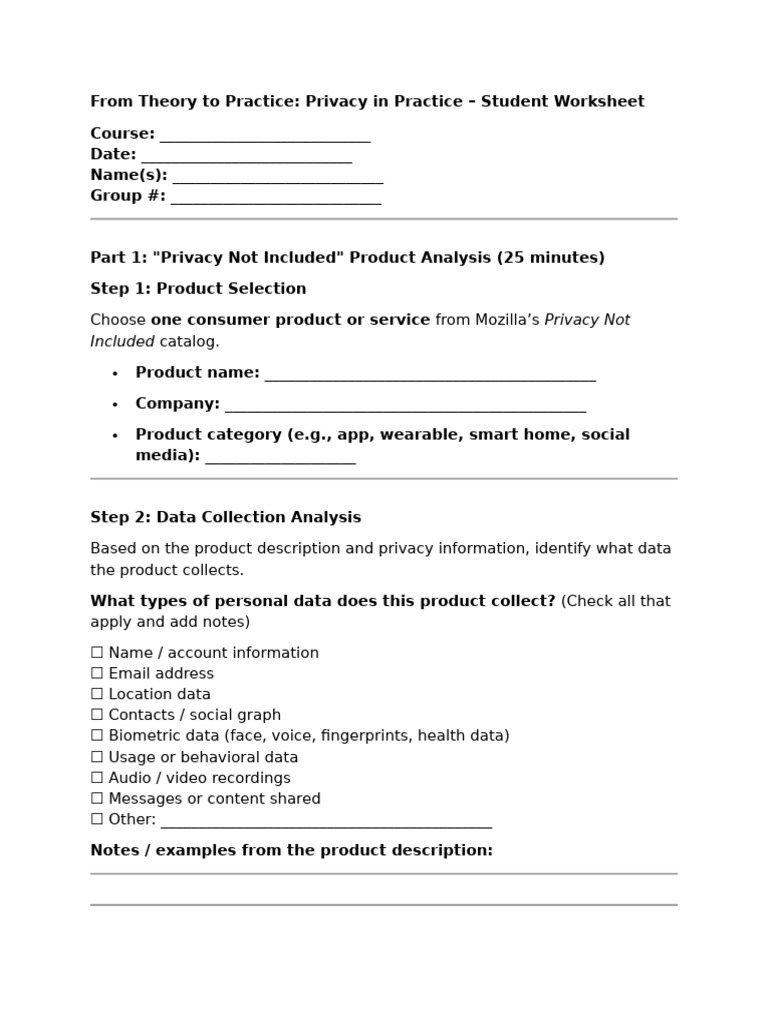 Week 1 - Exercise | PDF | Privacy | Computer Security