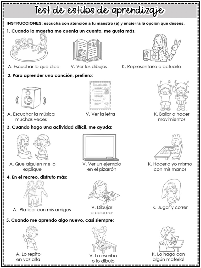 Test Estilos de Aprendizaje | PDF