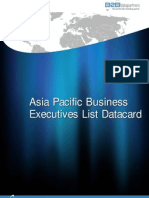 Asia Pacific Business Executives List Datacard