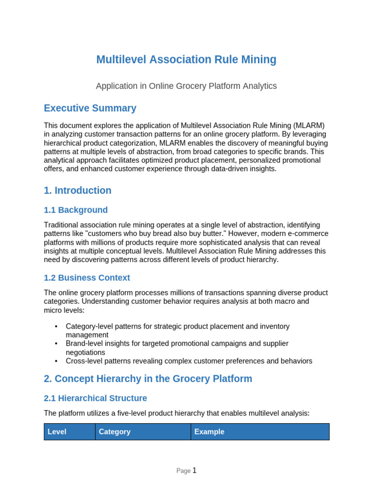 Multilevel Association Rule Mining | PDF | Hierarchy | Pepsi Co