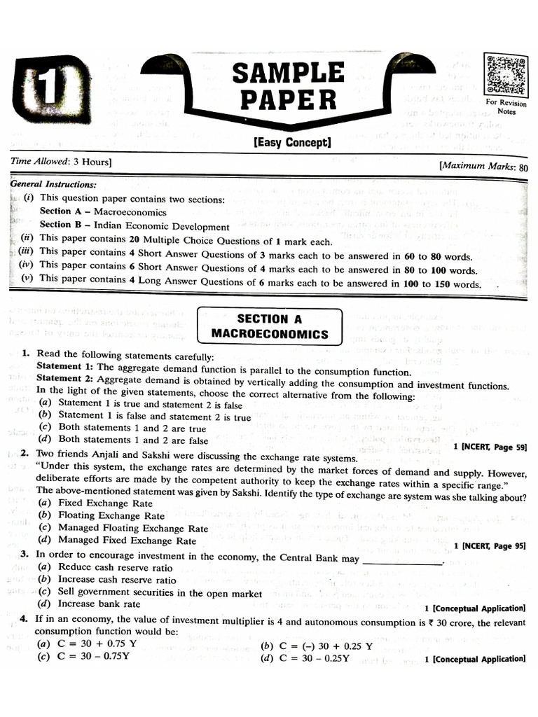 Eco Sample Paper 2 | PDF