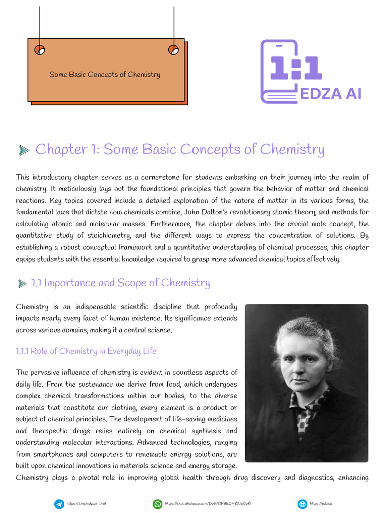 Some Basic Concepts of Chemistry Notes | PDF | Mole (Unit) | Stoichiometry