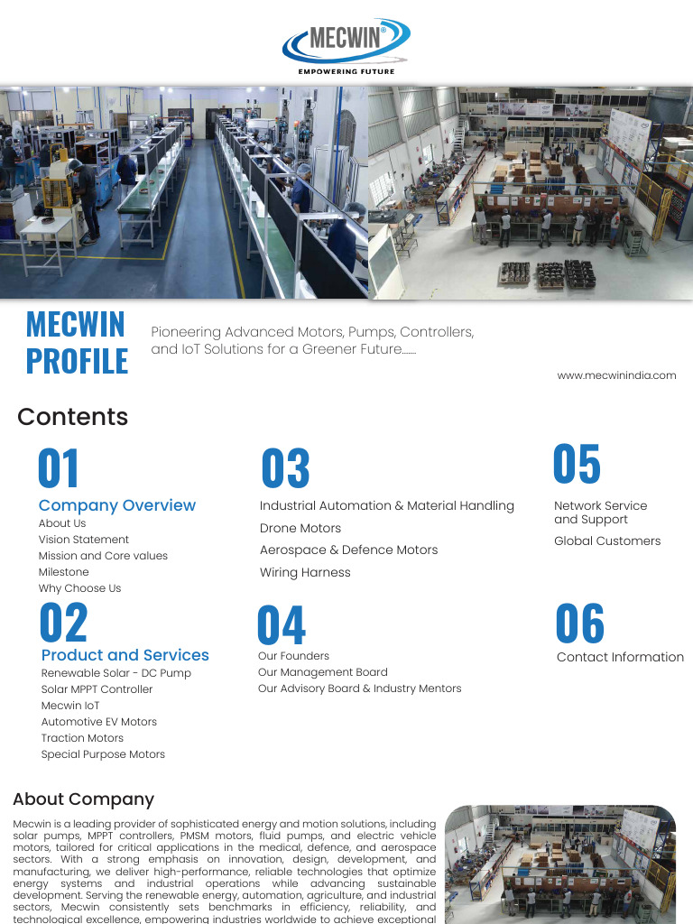 Mecwin Profile | PDF | Electric Motor | Electric Vehicle