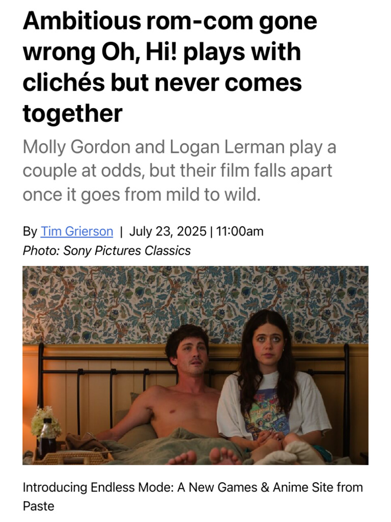Oh, Hi! Review: Rom-Com Gone Wrong Never Comes Together | PDF