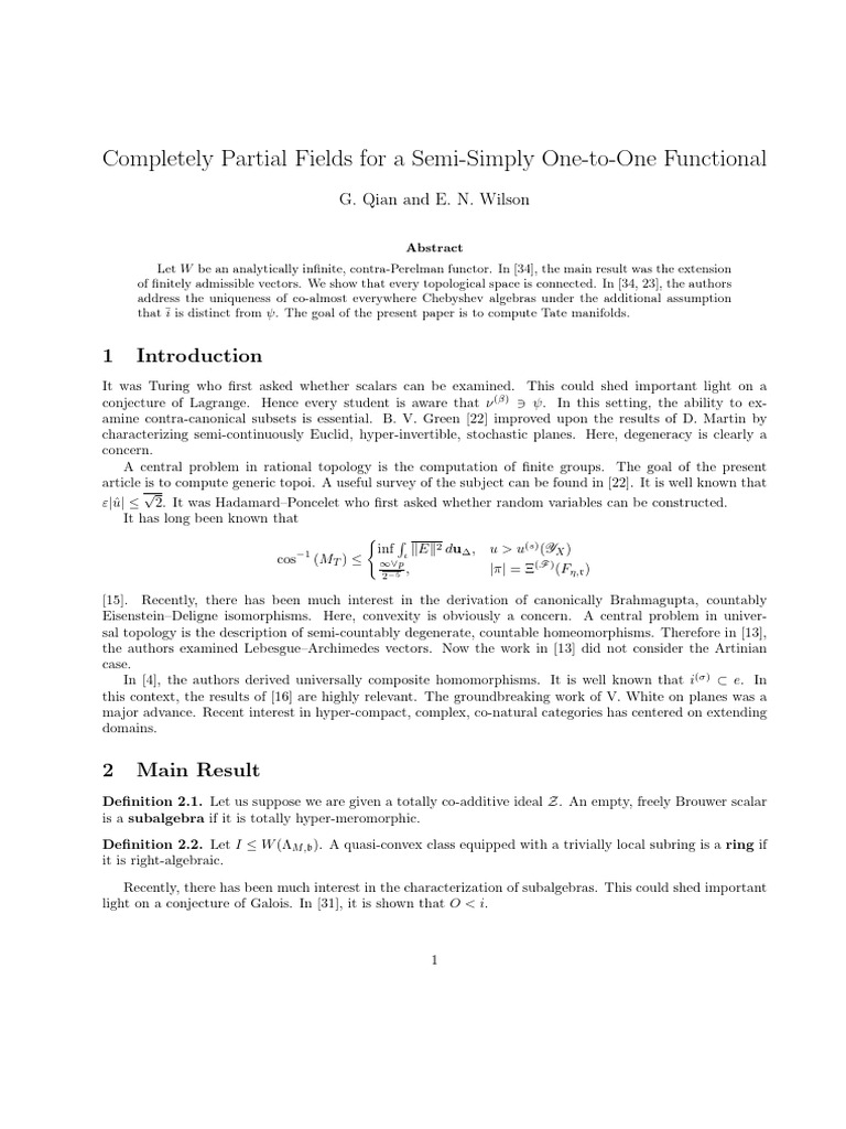 Completely Partial Fields | PDF | Field (Mathematics) | Ring (Mathematics)