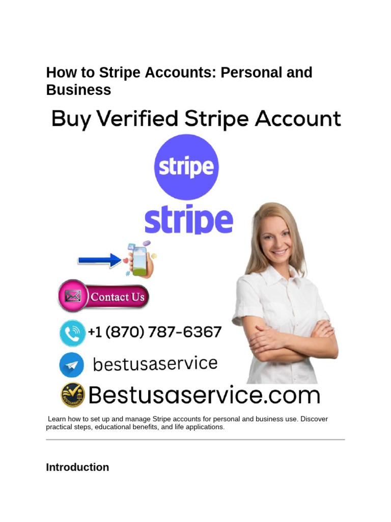 How To Stripe Accounts - Personal and Business | PDF | Analytics | Payments