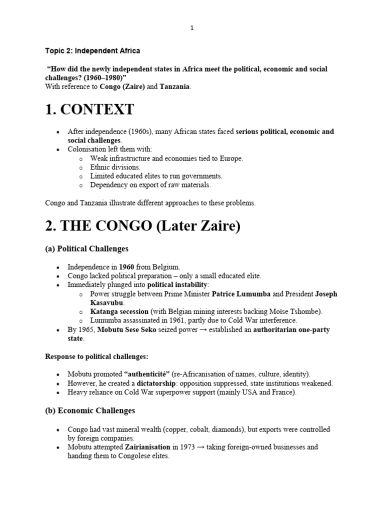 Independent Africa Notes | PDF | Unita | Angola