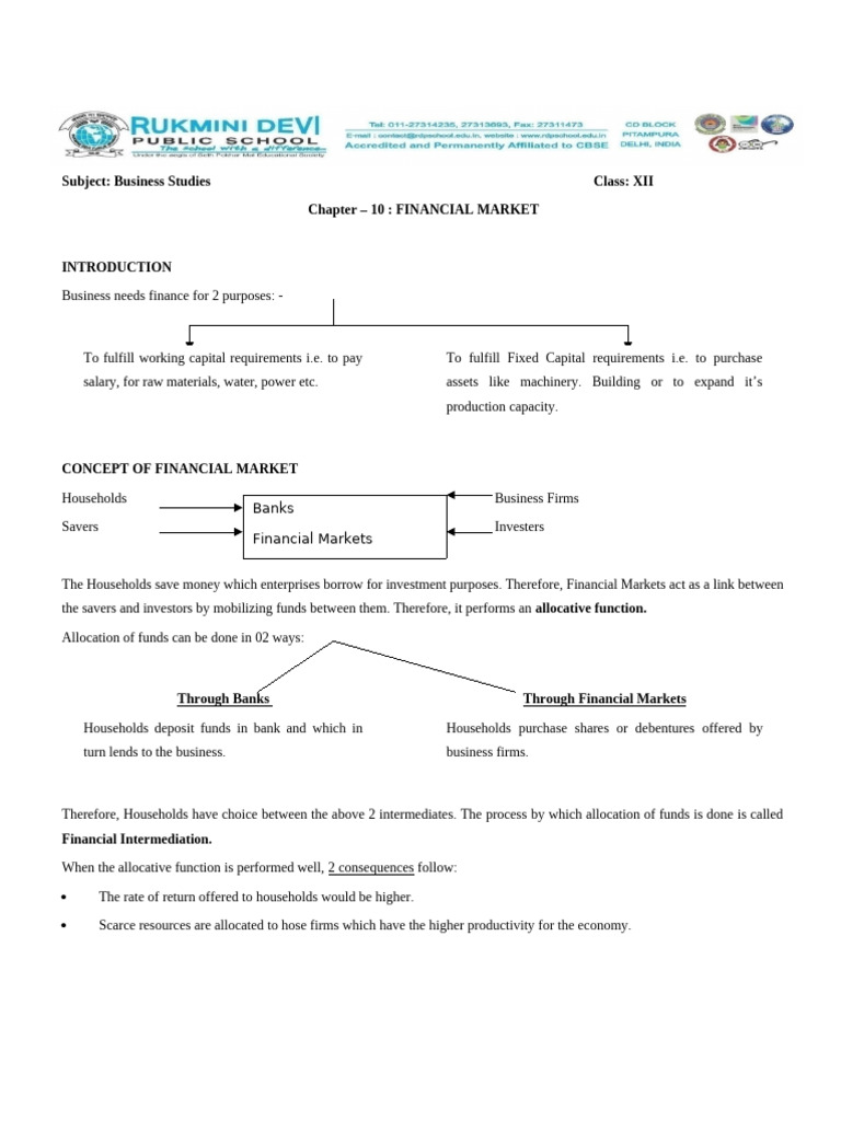 XII CH 10 Notes | PDF | Securities (Finance) | Stocks