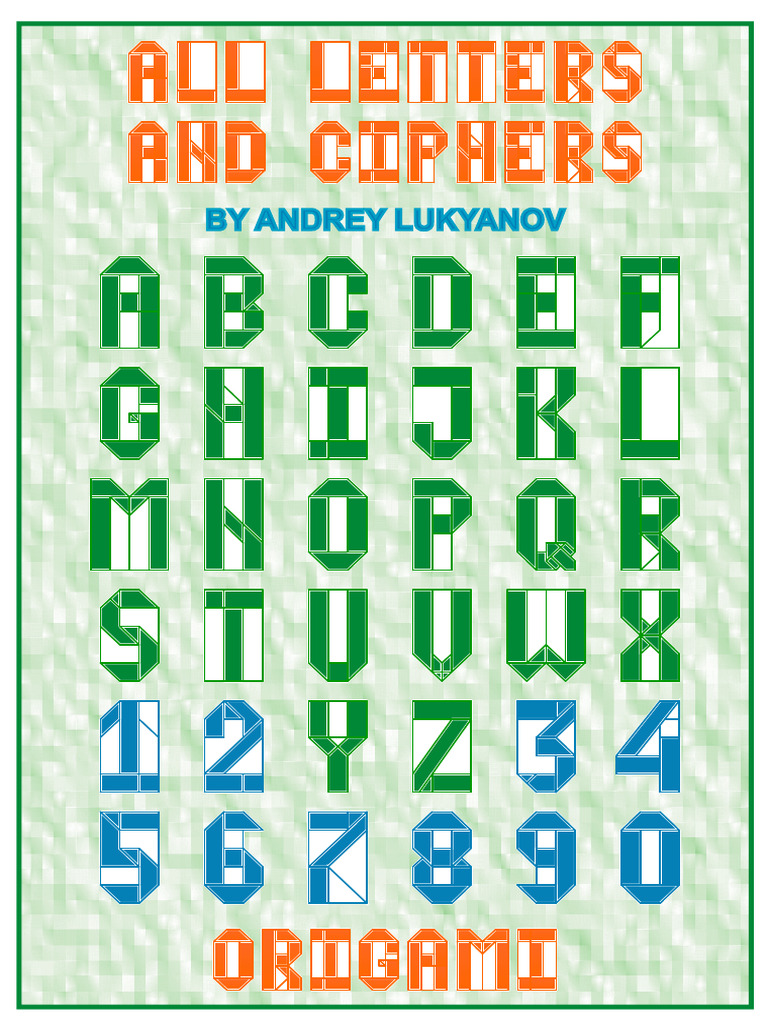 Andrey Lukyanov-Origami All Letters & Ciphers | PDF