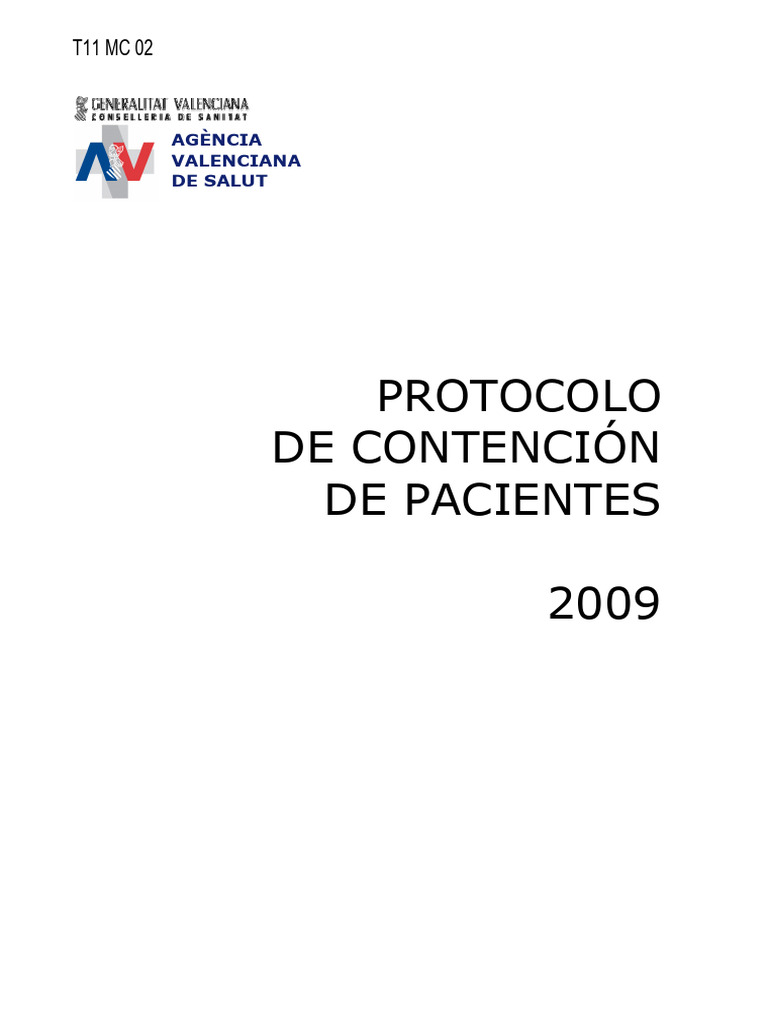 T11 MC 02 Protoco-Contencion-Final Hospital San Juan Alicante | PDF ...