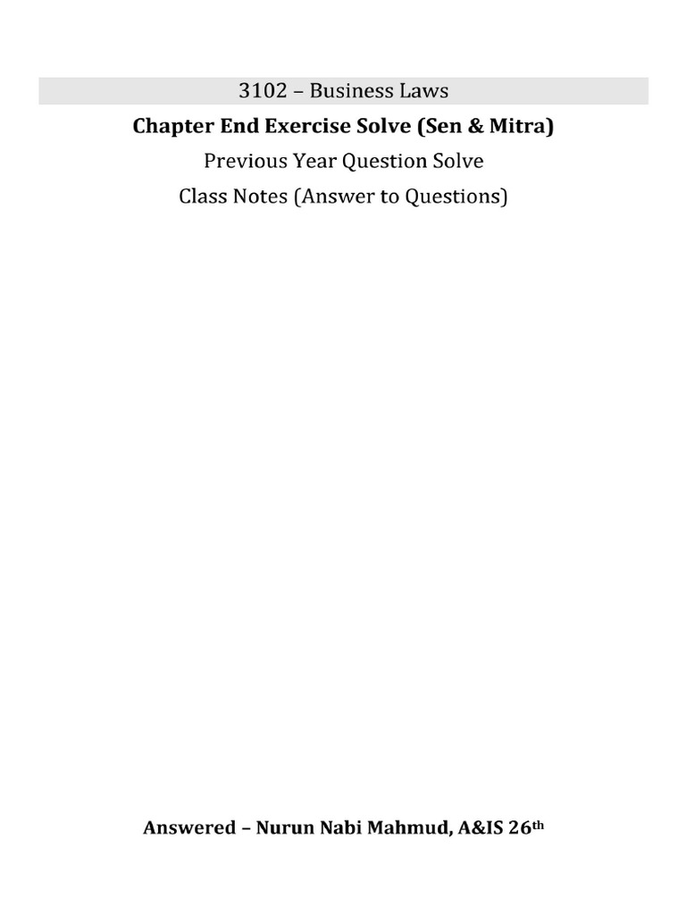 3105 Q Solve - Business Laws | PDF
