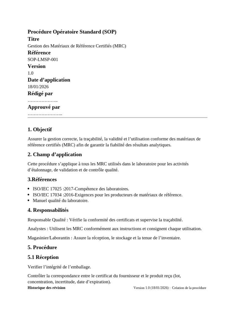 Procédure Opératoire Standard CRM | PDF | Informatique