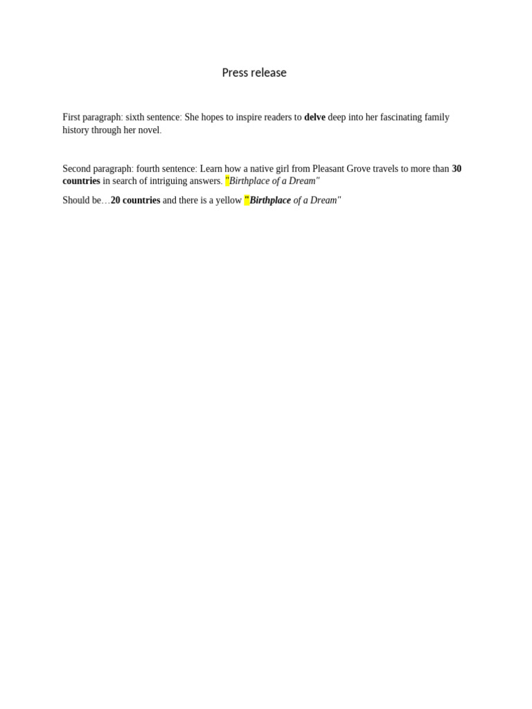 Press Release | PDF