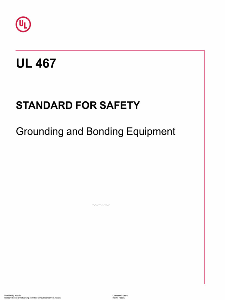 UL 467 - UL Standard For Safety Grounding and Bonding Equipment ...