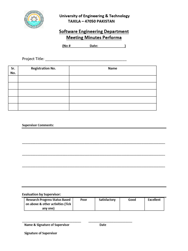 Meeting Minutes Performa | PDF