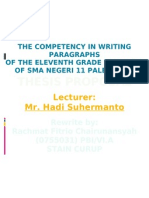 Thesis Proposal: Lecturer: Mr. Hadi Suhermanto