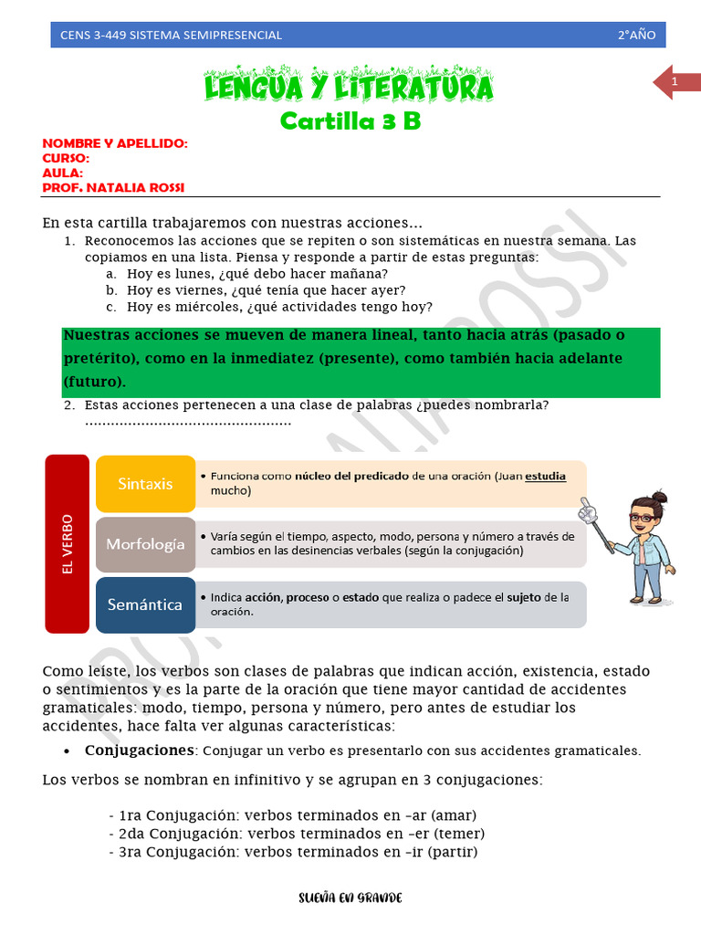 Cartilla 3B-2D0 2022 | PDF | Verbo | Conjugación gramatical