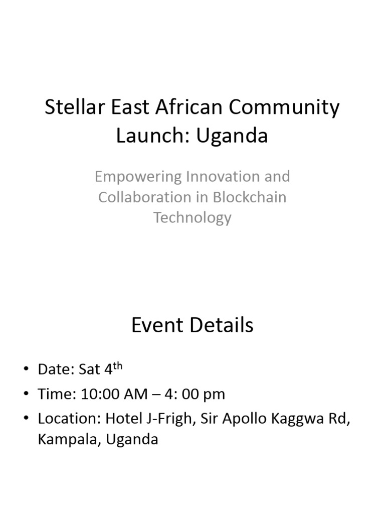 Stellar East Africa Event Program | PDF