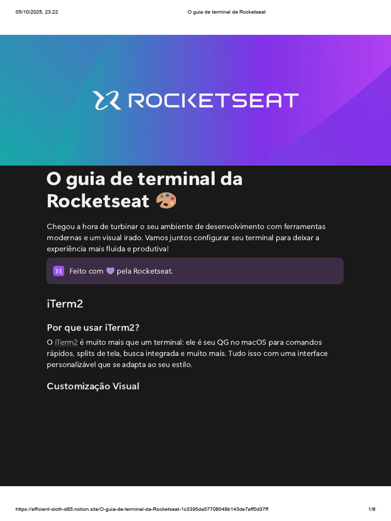 O Guia de Terminal Da Rocketseat | PDF | Shell (informática ...