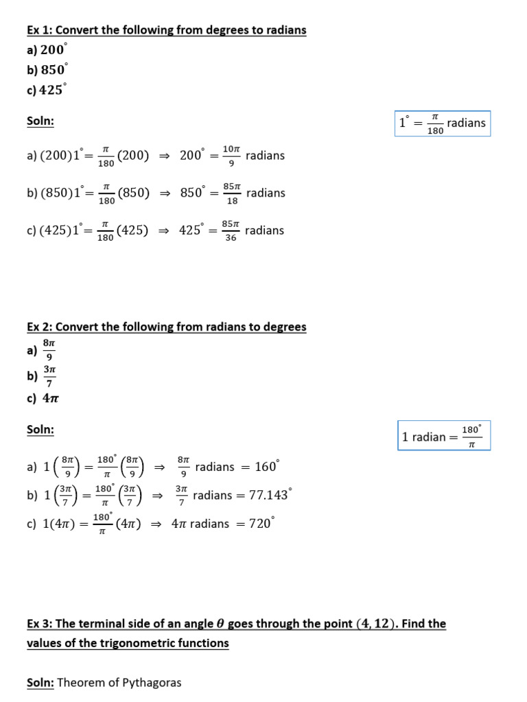 13.3 Derivatives of Trigc Functions Examples | PDF | Pi | Elementary ...
