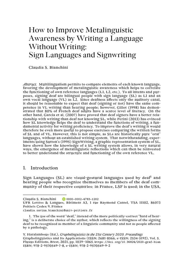 How To Improve Metalinguistic Awareness by Writing A Language Without ...