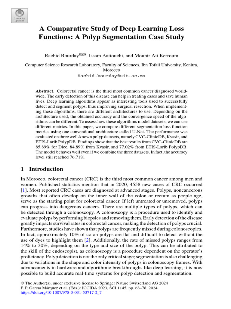 A Comparative Study of Deep Learning Loss | PDF | Applied Mathematics