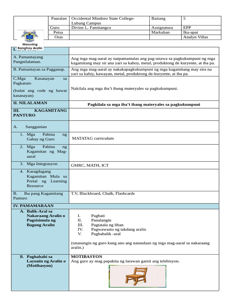 Semi Detailed Epp 5 Week 3 Day 1 | PDF