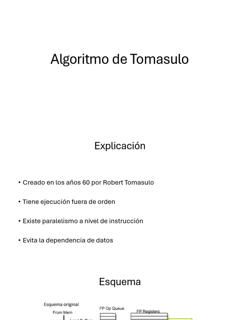 Algoritmo de Tomasulo | PDF