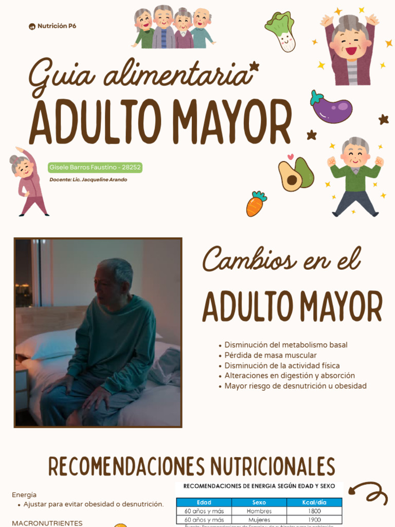 Adulto Mayor | PDF | Nutrición | Dieta y nutrición