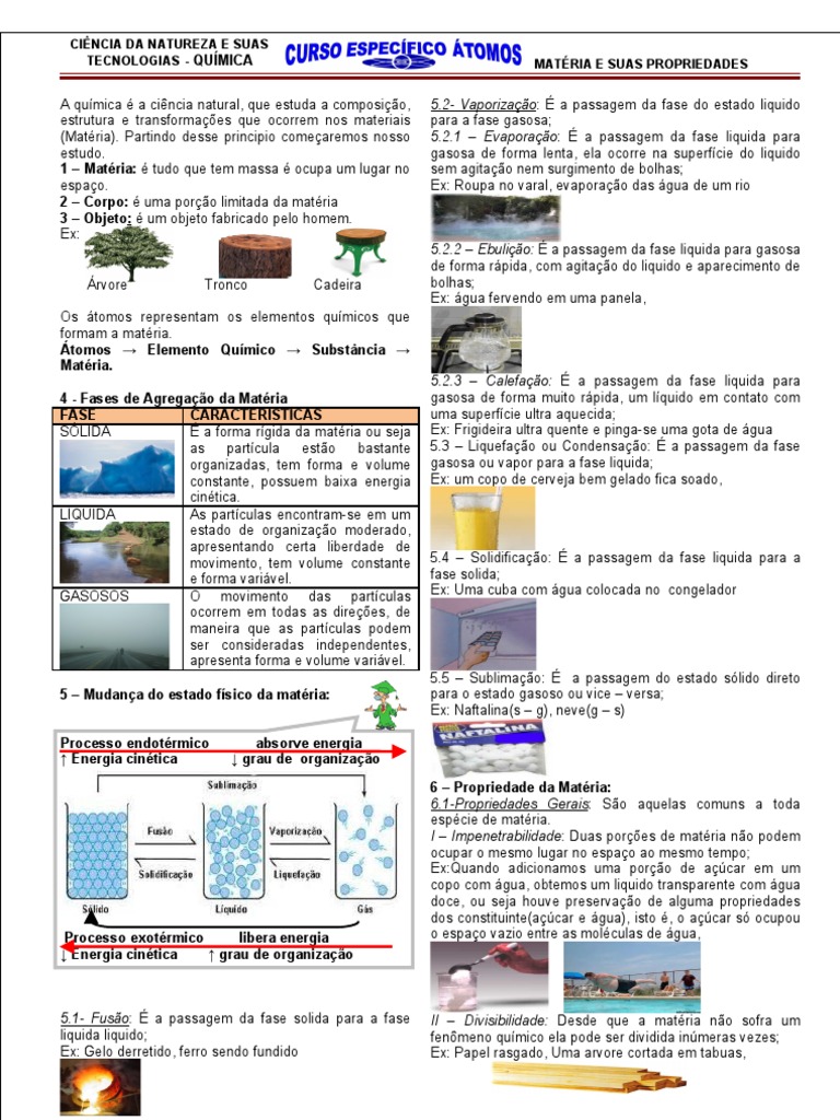 Conteudo de Materia e Sua Propriedades | PDF | Matéria | Gases, image size:768x1024