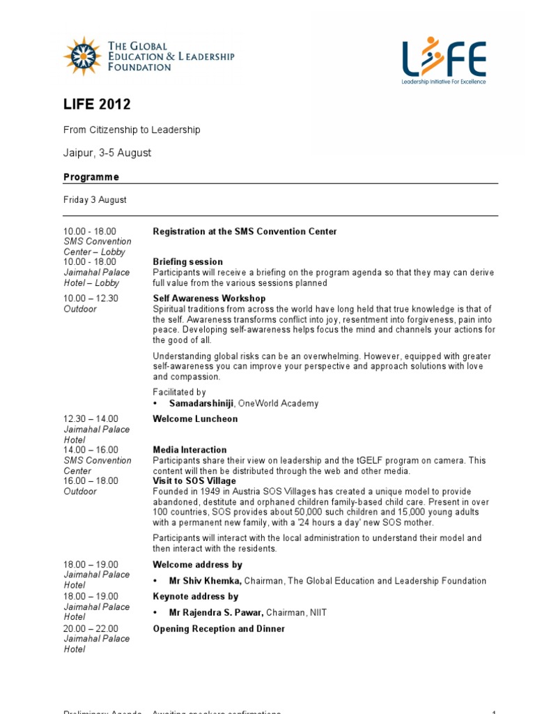 LIFE 2012: From Citizenship to Leadership | PDF | Economic Growth ...