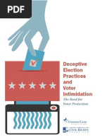 Deceptive Election Practices and Voter Intimidation - July 2012