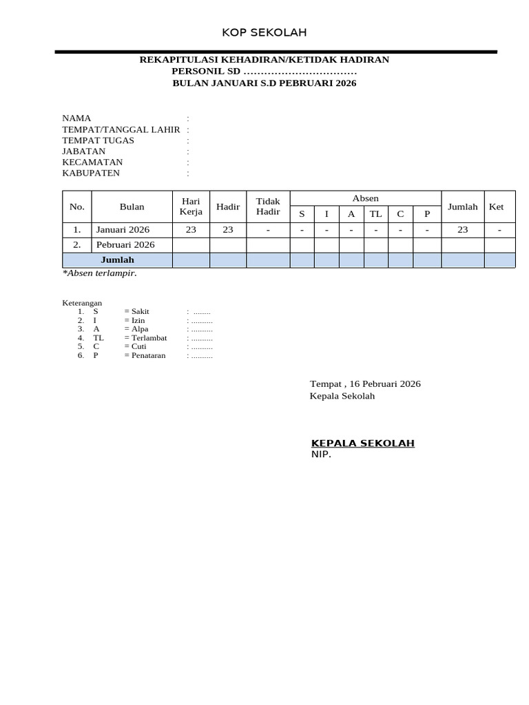 Rekap Absen | PDF