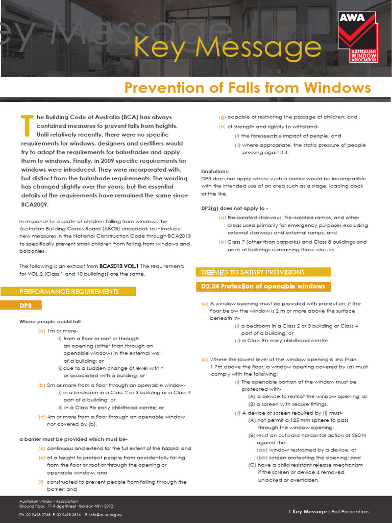 AWA - Fall Restrictions | PDF | Window | Building Engineering