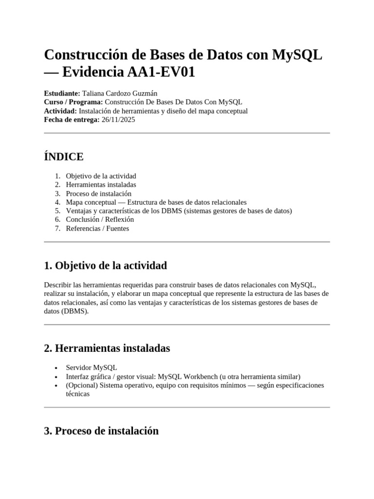 Construcción de Bases de Datos Con MySQL | PDF | Mi sql | Bases de datos