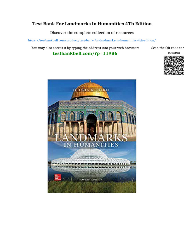Test Bank for Landmarks in Humanities 4th Edition pdf available | PDF ...