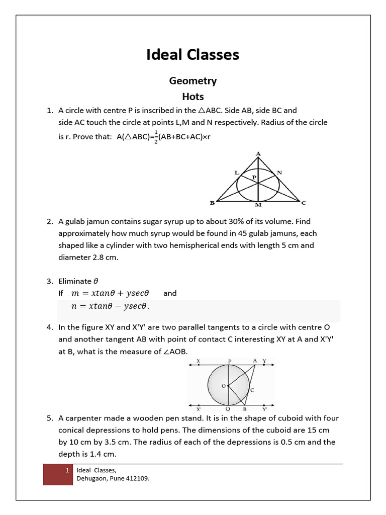 10th Geometry Hots | PDF