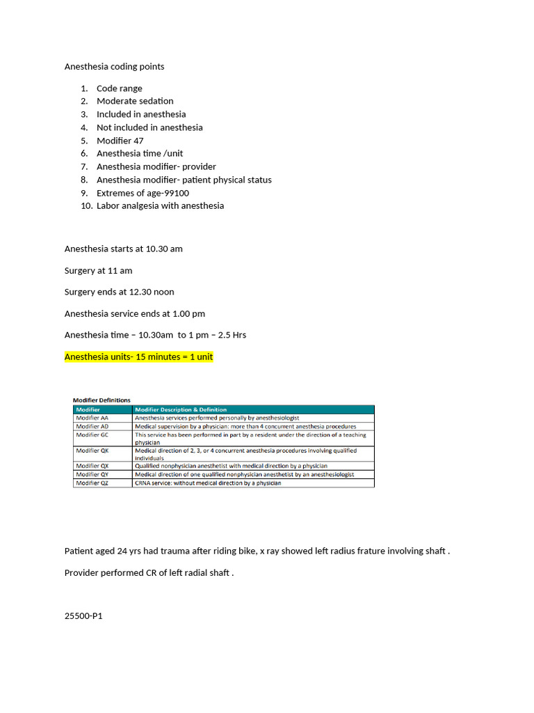0 Series-Anesthesia Notes | PDF