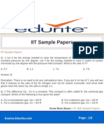 IIT Sample Papers: Page: 1/3