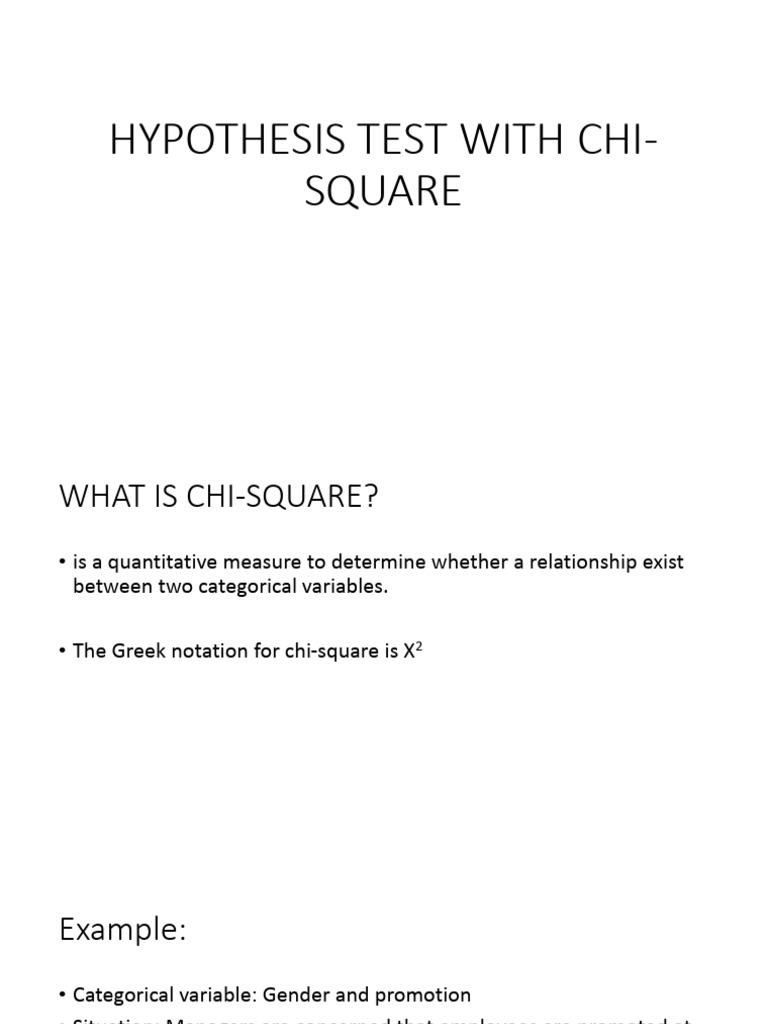 Hypothesis Test With Chi Square 1 | PDF | Chi Squared Test | Hypothesis