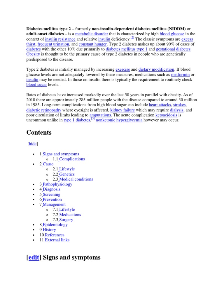 Understanding Type 2 Diabetes Symptoms | PDF | Diabetes Mellitus Type 2 ...