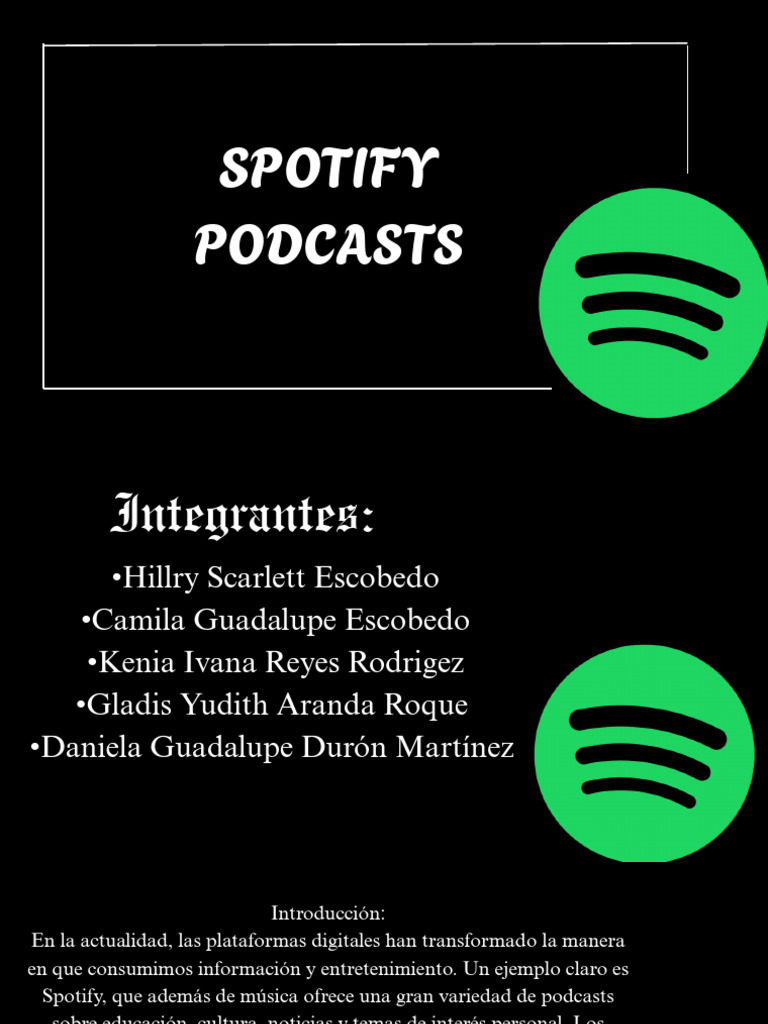 Spotify Podcasts | PDF | Spotify | Podcast