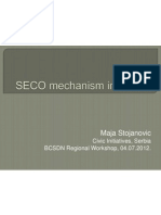 SECO Mechanism Serbia, BCSDN Regional Workshop 4 July 2012