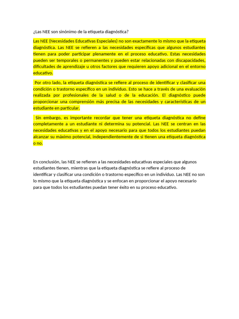 Las NEE | PDF
