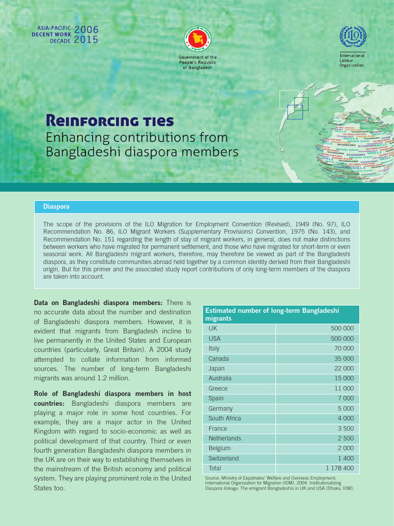 Contribution of Bangladeshi Diaspora | PDF | Migrant Worker | Remittance