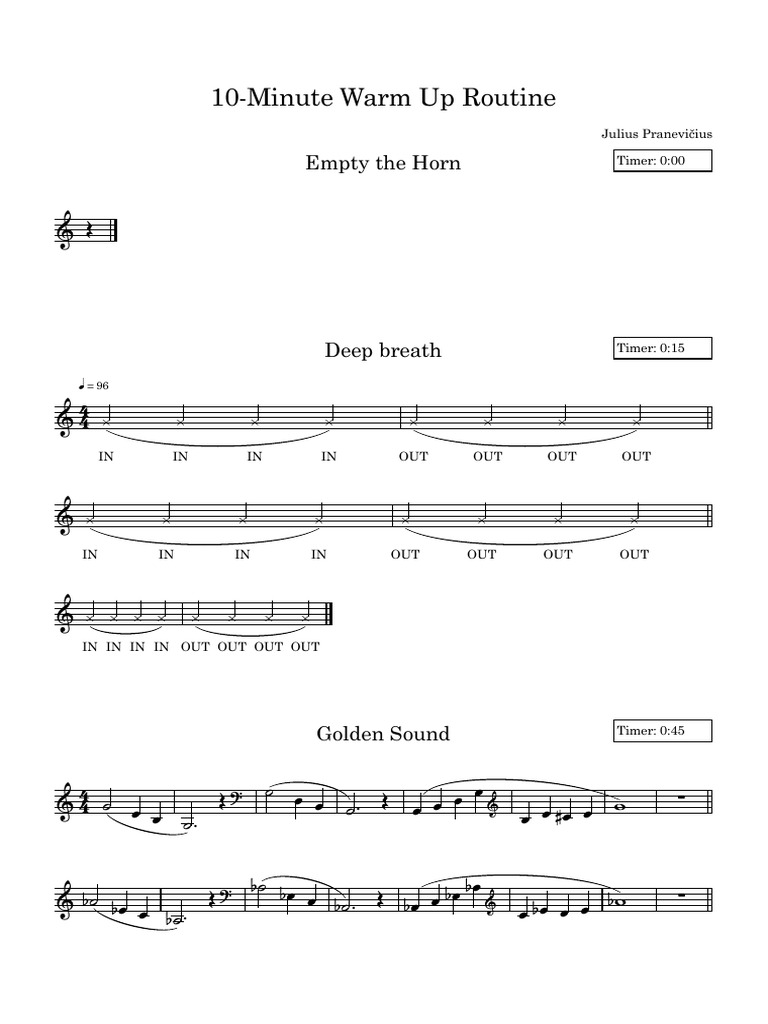 10 Minute Advanced Routine A | PDF | Music Theory | Elements Of Music
