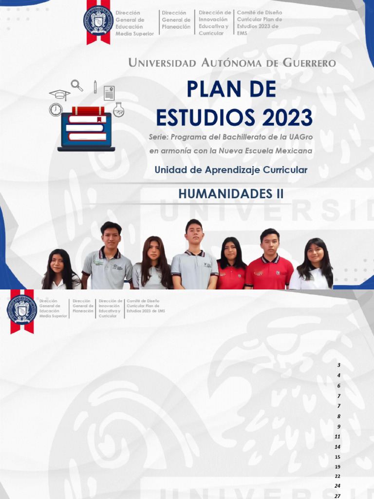 Programa Humanidades II-2024 | PDF | Evaluación | Plan de estudios