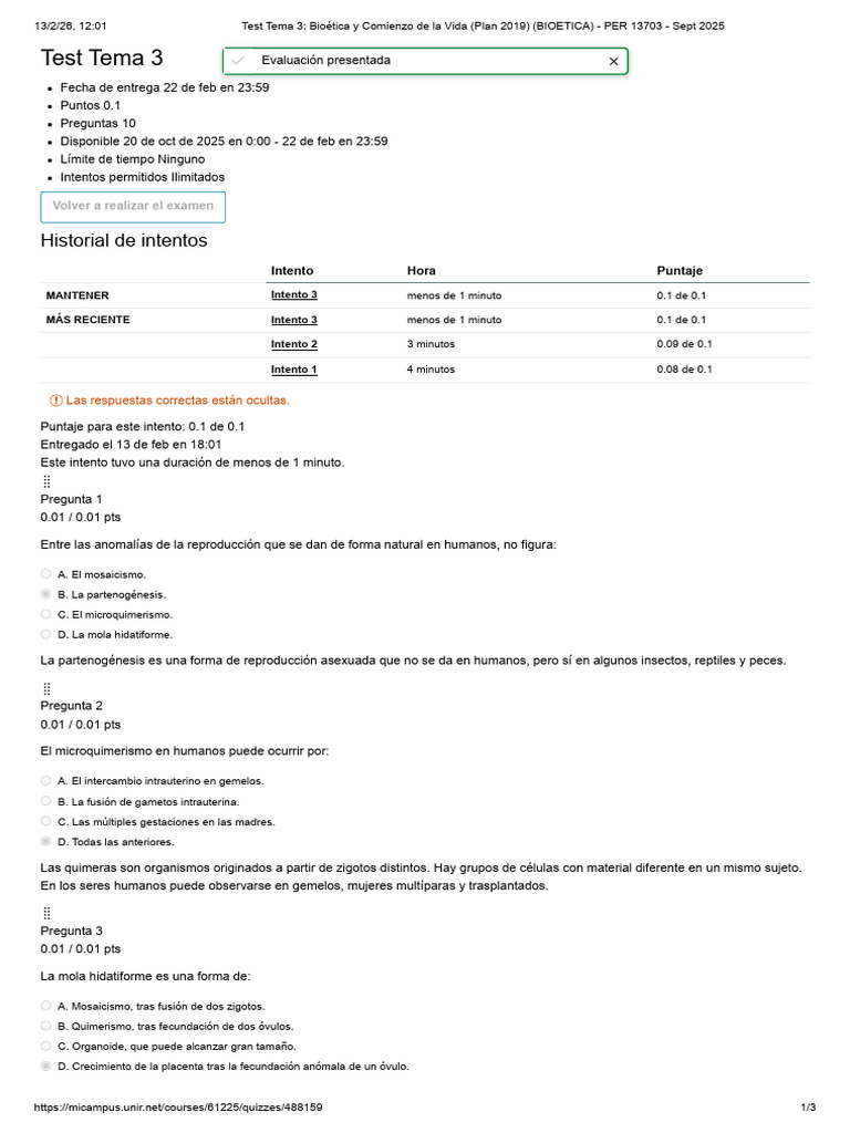 Test Tema 3 | PDF | Gemelo | Embrión