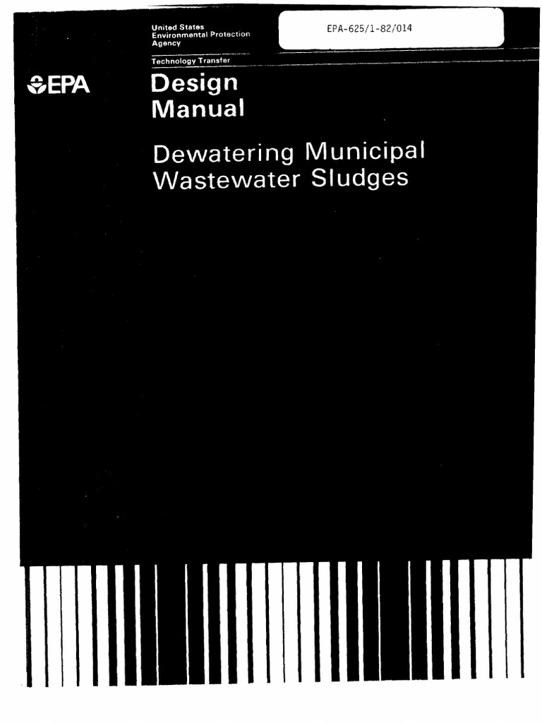 EPA-Dewatering Municipal Wastewater Sludges | PDF