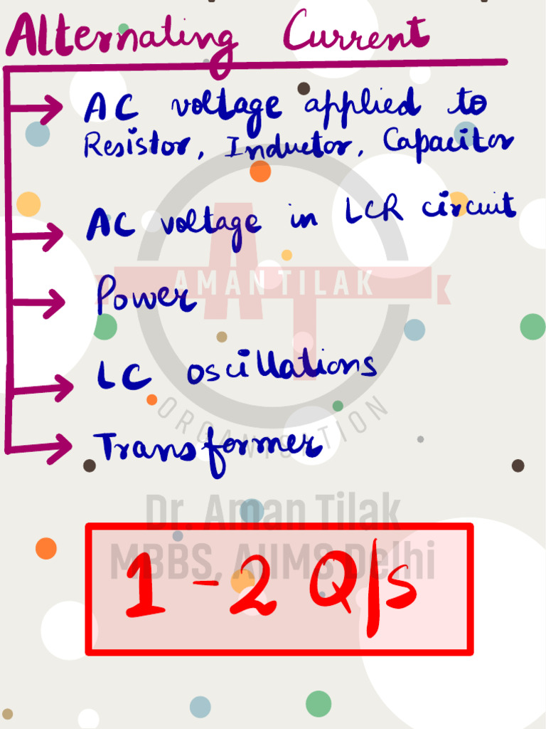 7 Alternating Current | PDF | Electrical Network | Electrical Components